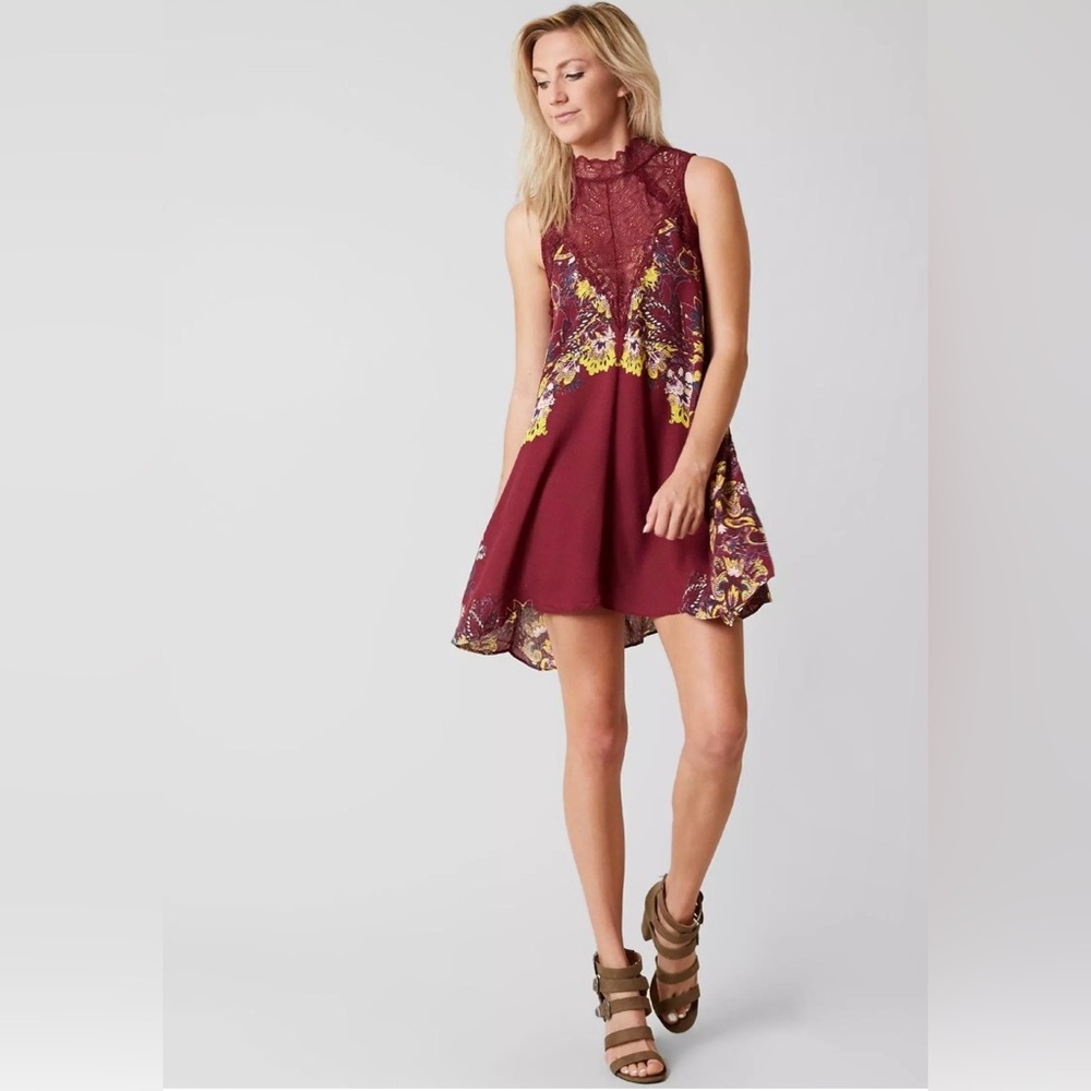 Free People - Marsha Dress Burgundy